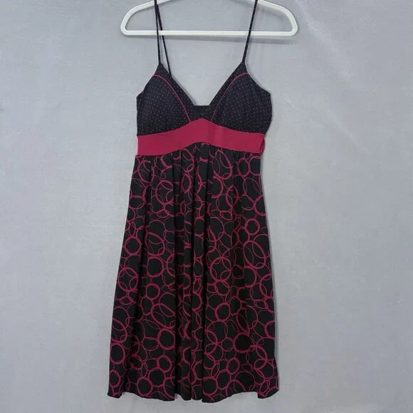 VTG 90's/Y2k My Michelle Babydoll Dress SZ Medium Black Red Whimsigoth Fairy - Picture 1 of 10